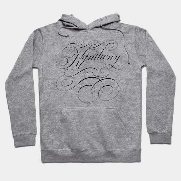 Kanthony of Bridgerton, Kate and Anthony in calligraphy. Hoodie by YourGoods